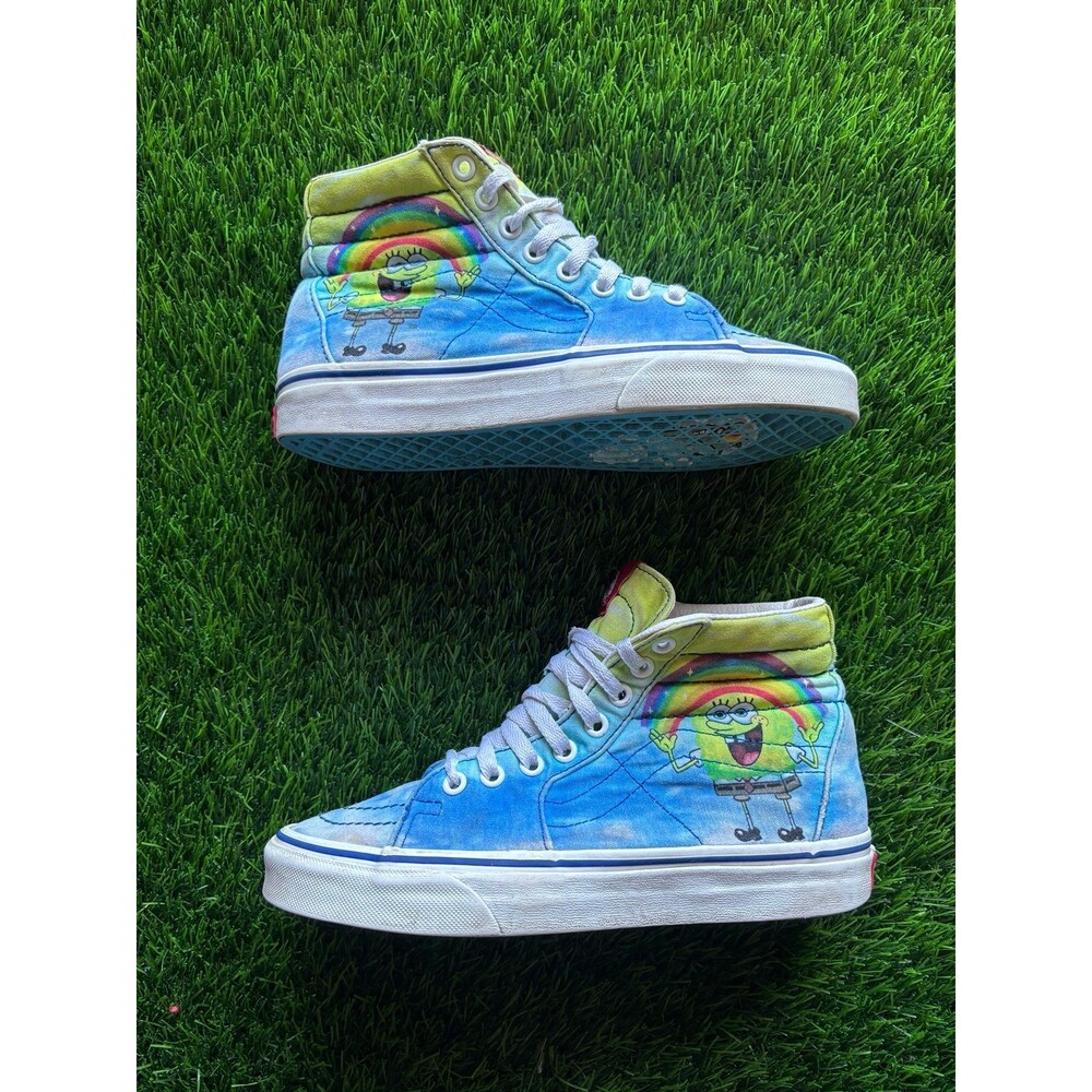 Vans Sk8-Hi Spongebob Rainbow High Top Sneakers sz 7.5